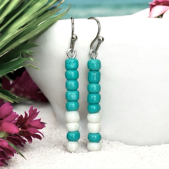 5 For $25💫Turquoise Beach Front Nautical Dangles Earrings - Picture 1 of 3